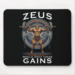 Funny Bodybuilding Muscle Gain Humour Greek God Ze Mouse Mat