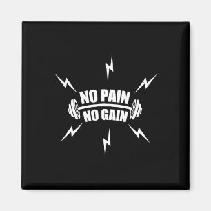 Funny Bodybuilding no Pain No Gain' With Dumbbell  Magnet