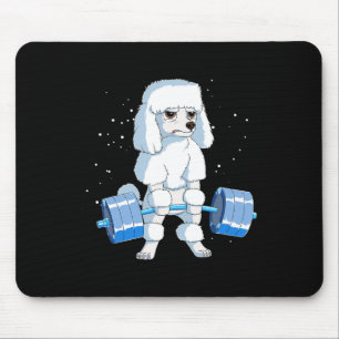 Funny Bodybuilding Poodle Dog Weightlifting Men Wo Mouse Mat