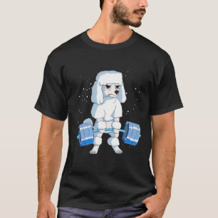 Funny Bodybuilding Poodle Dog Weightlifting Men Wo T-Shirt