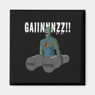 Funny Bodybuilding Quote Gym-zombies Want Mad Gain Magnet