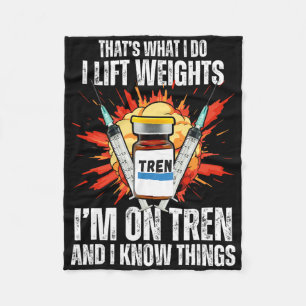 Funny Bodybuilding Quotes Fleece Blanket