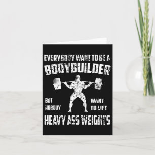 Funny Bodybuilding Shirts. Perfect Exercising Squa Card
