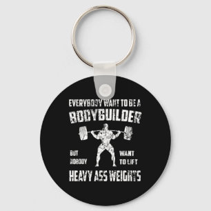 Funny Bodybuilding Shirts. Perfect Exercising Squa Key Ring