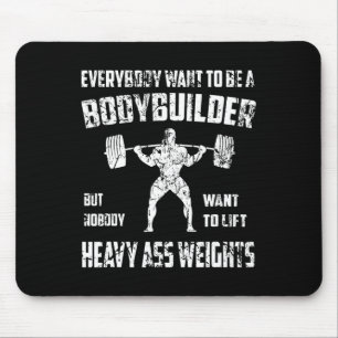 Funny Bodybuilding Shirts. Perfect Exercising Squa Mouse Mat