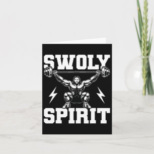 Funny Bodybuilding Swoly Spirit Christian Faith De Card