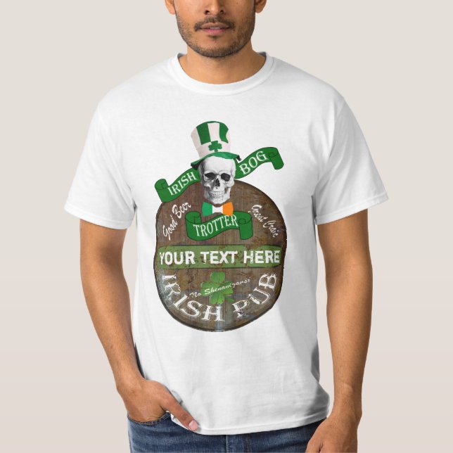 Funny bog trotter St Patricks T-Shirt (Front)