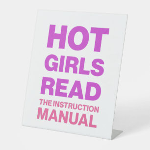 Funny Bold Typography Sarcastic Bookworm Reading Pedestal Sign