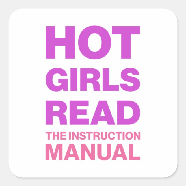 Funny Bold Typography Sarcastic Bookworm Reading  Square Sticker (Front)