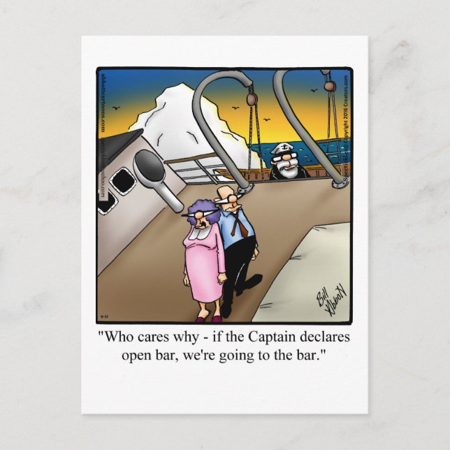 Funny Bon Voyage Cruise Greeting Card (Front)