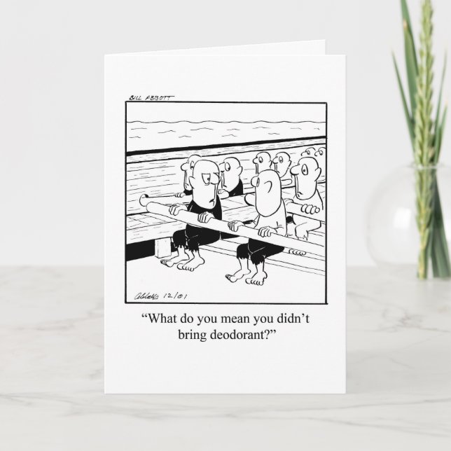 Funny Bon Voyage Humour Greeting Card (Front)