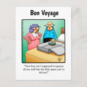 Funny Bon Voyage Humour Postcard