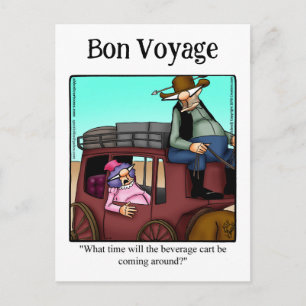 Funny Bon Voyage Humour Postcard
