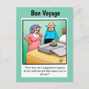 Funny Bon Voyage Humour Postcard