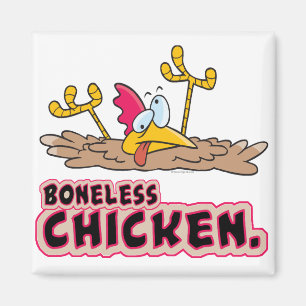 funny boneless chicken cartoon magnet
