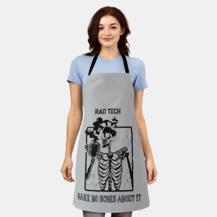 Funny Bones Customizable Medical Job Rad Tech Apron