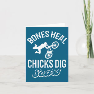 Funny Bones Heal Chicks Dig S Bmx Biking  Card