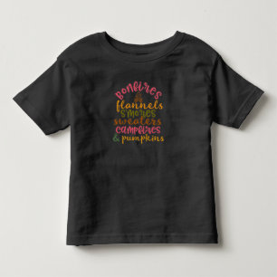 Funny Bonfires Flannels S'mores Smashing Pumpkin Toddler T-Shirt