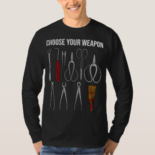 Funny Bonsai Gardening Tools Design For Men Women T-Shirt