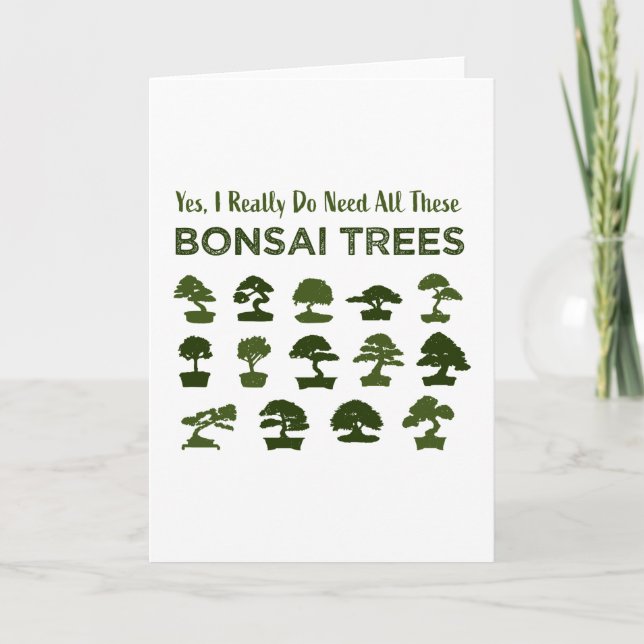 Funny Bonsai Tree Care Penjing Zen Gift Card (Front)