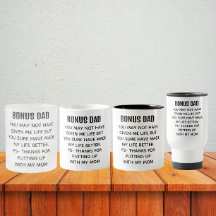 Funny Bonus Dad Appreciation Frosted Glass Coffee Mug