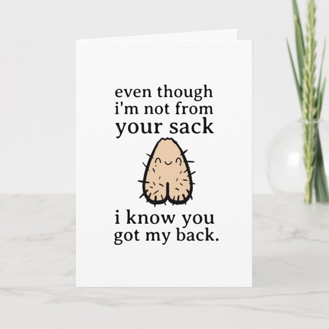 Funny Bonus Dad Card For Fathers Day  (Front)