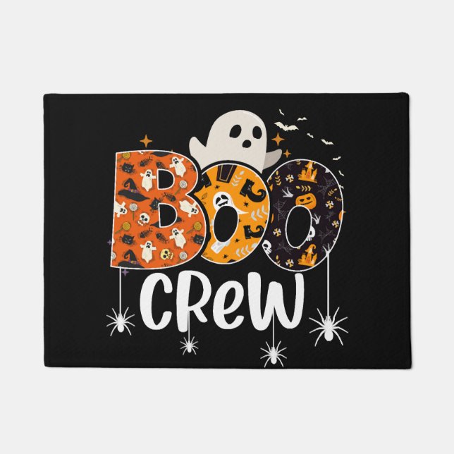 Funny Boo Crew Ghost Lover Matching Halloween Men Doormat (Front)
