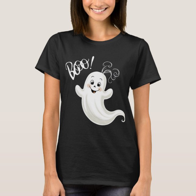 Funny Boo Ghost Classic Halloween Costume T-Shirt  (Front)