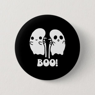Funny Boo Ghost Kidney Dialysis Nurse Halloween Co 6 Cm Round Badge
