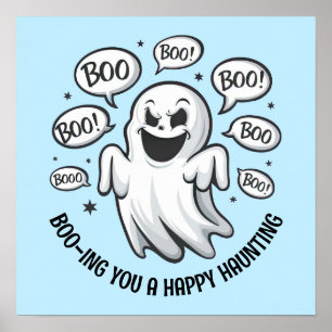 Funny Boo Ghost Poster
