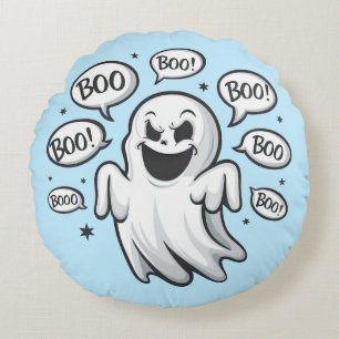 Funny Boo Ghost Round Cushion