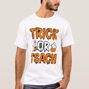Funny Boo Ghost Trick Or Teach Ghost Teacher Hallo T-Shirt