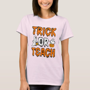 Funny Boo Ghost Trick Or Teach Ghost Teacher Hallo T-Shirt