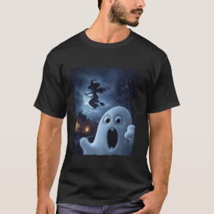 Funny Boo Ghost Witch Halloween Costume T Shirt