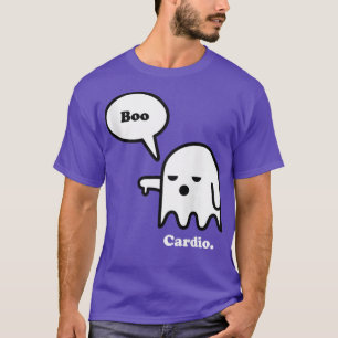 Funny Boo Halloween Ghost Costume Hate Cardio Work T-Shirt