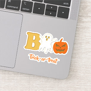 Funny Boo Halloween Vinyl Sticker