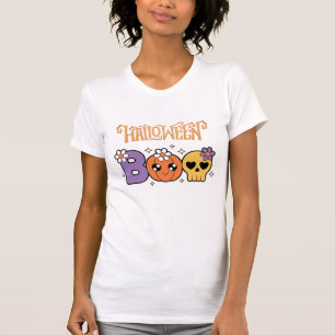 Funny Boo Halloween White &orange T-Shirt