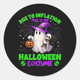 Funny Boo Inflation This Is My Halloween Costumes Classic Round Sticker