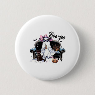 Funny Boo Jee Ghost Halloween Boo Jee Ghost Spooky 6 Cm Round Badge