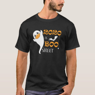 Funny Boo Sheet Ghost Mask Costume Halloween 2020 T-Shirt