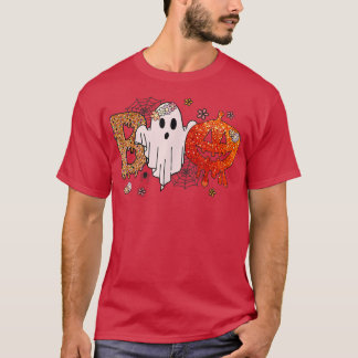Funny boo with ghost and pumpkins for halloween co T-Shirt