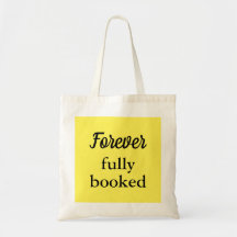 Funny book bag, pretty yellow, machine washable