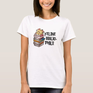 Funny Book Cat Lover Quote Feline Bibliophile T-Shirt