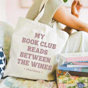Funny Book Club Quote Reader's Pink Tote Bag