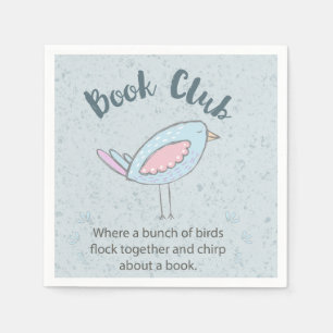 Funny  Book Club Reading Group Napkin