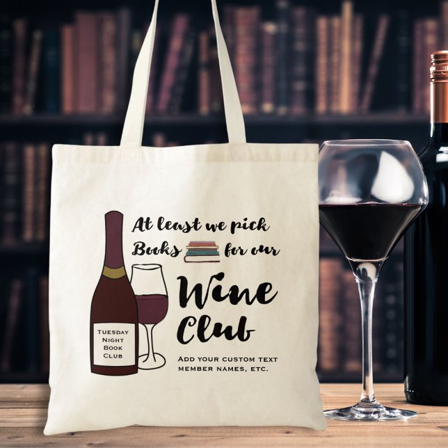 Funny Book Club | Really Wine Club Custom Book Bag (Creator Uploaded)
