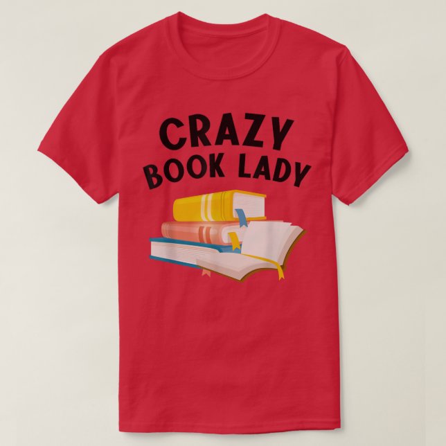Funny Book Design Women Girls Book Lover Bookworm  T-Shirt (Design Front)