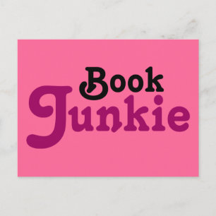 Funny Book Junkie Reading Gift Postcard