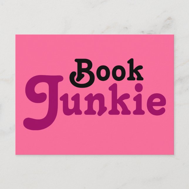 Funny Book Junkie Reading Gift Postcard (Front)