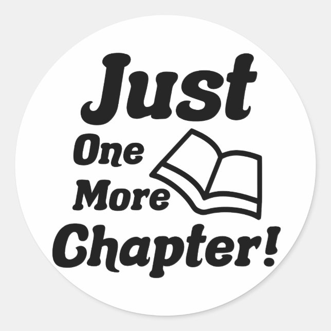 Funny Book Lover Classic Round Sticker (Front)